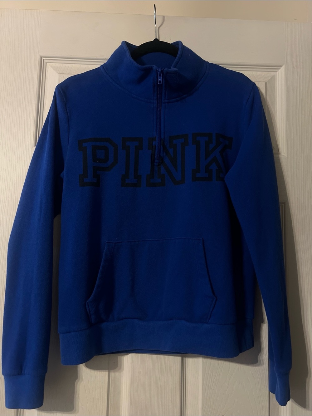 PINK Victoria's Secret Royal Blue Half-Zip Pullover
